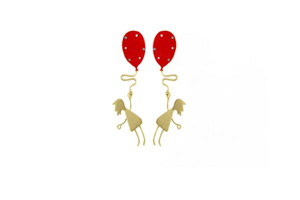 Pendientes Anuka Niña Globo Rojo